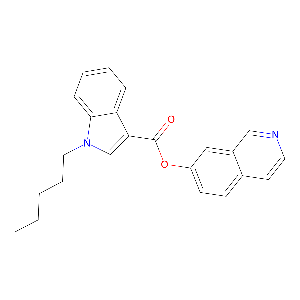 PB-22 7-hydroxyisoquinoline isomer molecular structure, CAS 2365471-61-8