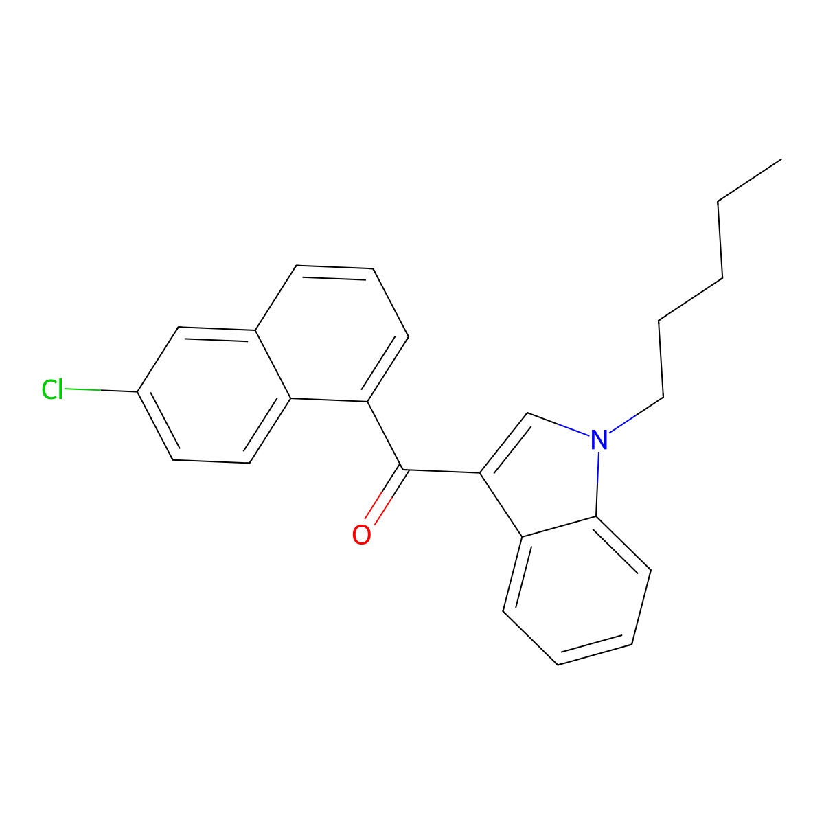 JWH 398 6-chloronaphthyl isomer molecular structure, CAS 2365471-63-0