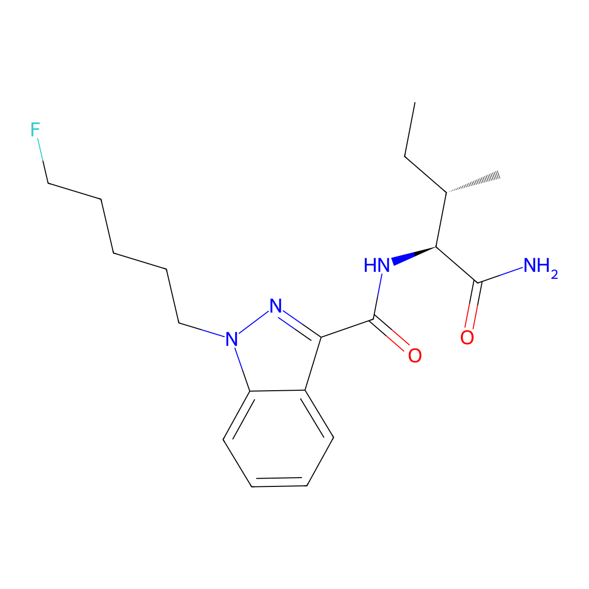 N-(2S,3S)-3-Ethyl-3-didemethyl 5-fluoro adb-pinaca molecular structure, CAS 2365471-68-5