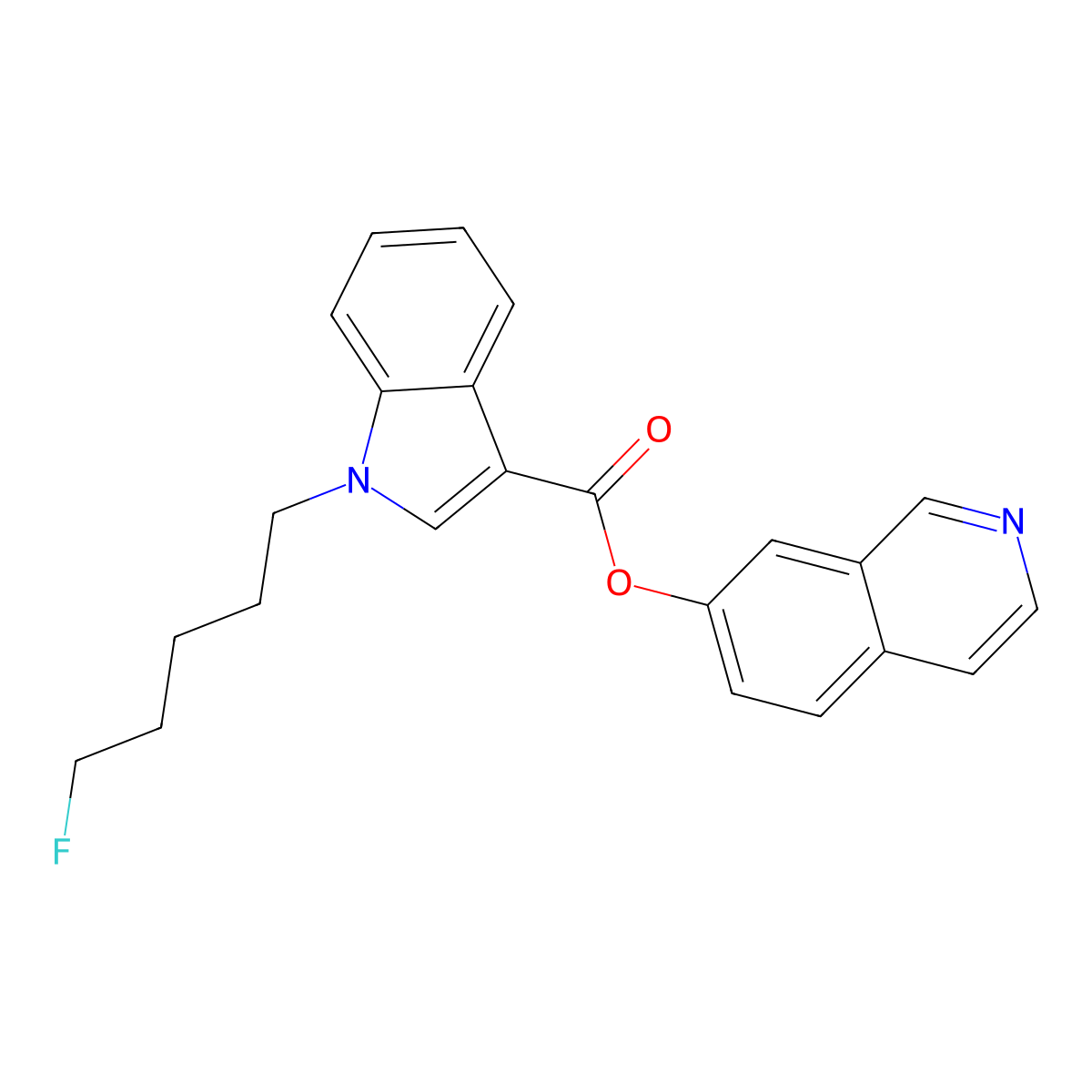 5-Fluoro PB-22 7-hydroxyisoquinoline isomer molecular structure, CAS 2365471-81-2