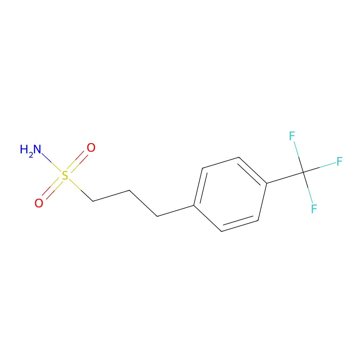 3-[4-(Trifluoromethyl)phenyl]propane-1-sulfonamide molecular structure, CAS 2365482-15-9