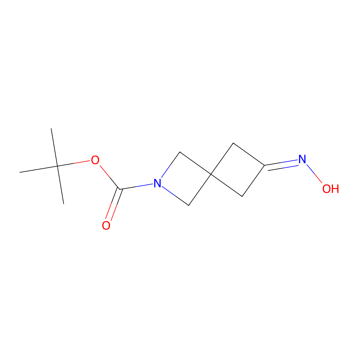 Tert-butyl 6-(hydroxyimino)-2-azaspiro[3.3]heptane-2-carboxylate molecular structure, CAS 2365487-70-1