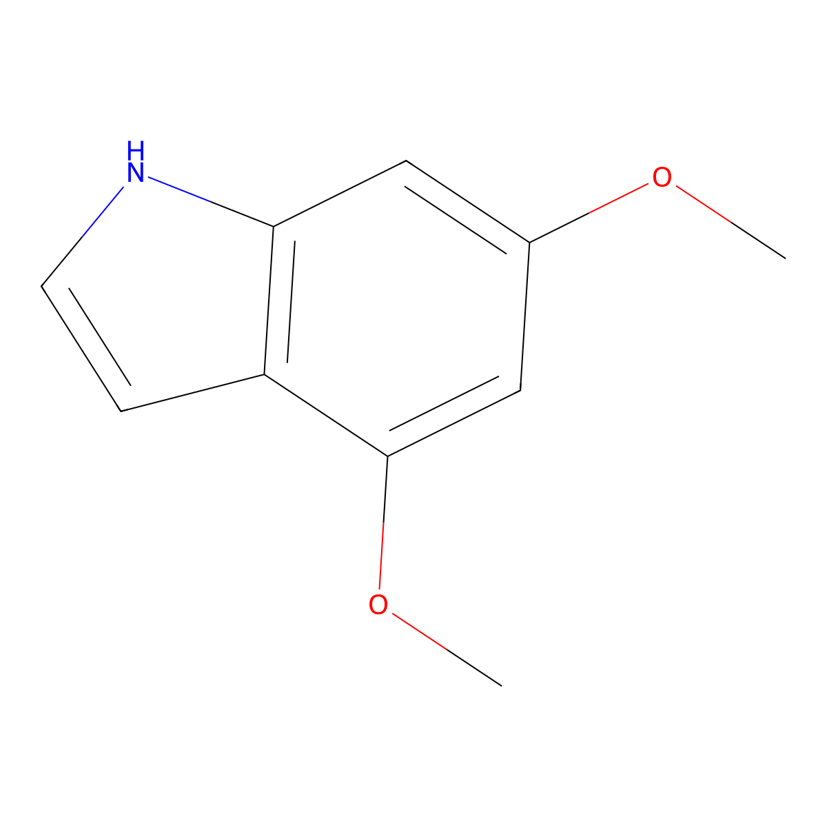 4,6-Dimethoxyindole molecular structure, CAS 23659-87-2