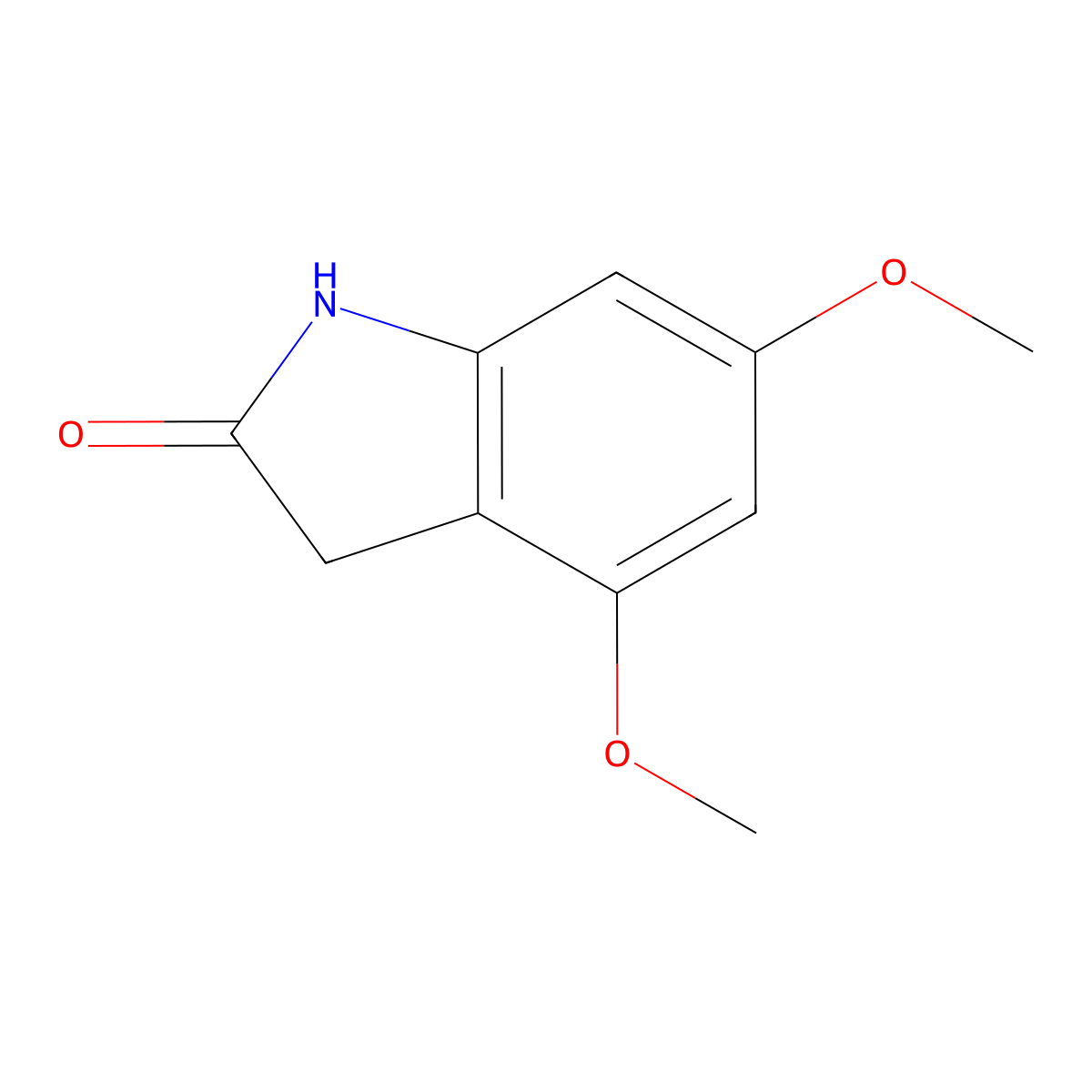 4,6-Dimethoxyindolin-2-one molecular structure, CAS 23659-88-3