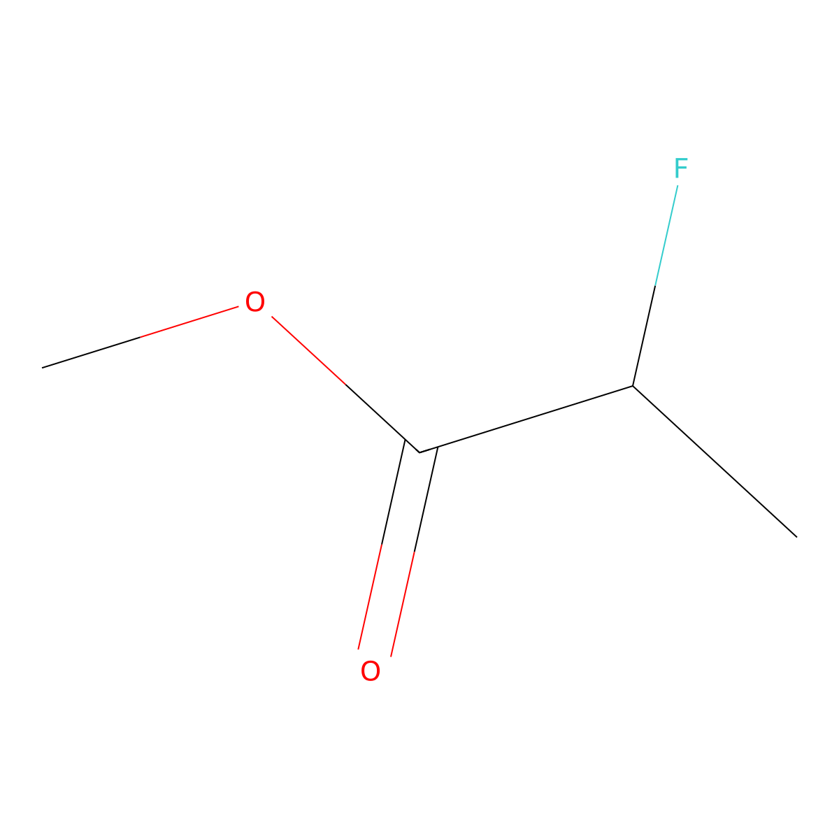 Propanoic acid, 2-fluoro-, methyl ester molecular structure, CAS 2366-56-5