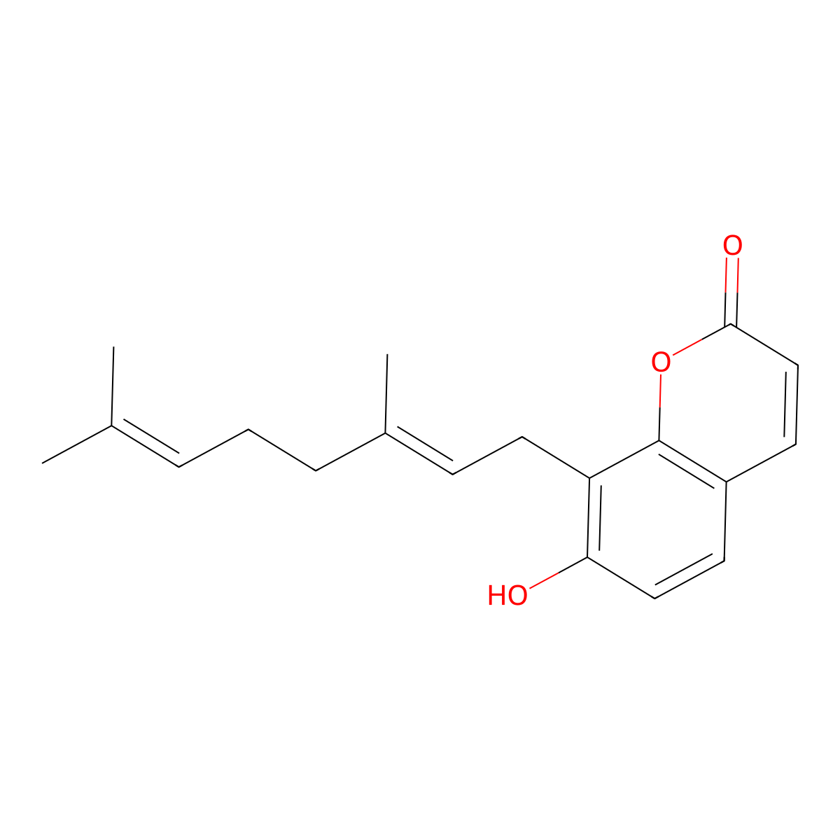 8-Geranylumbelliferone molecular structure, CAS 23660-05-1