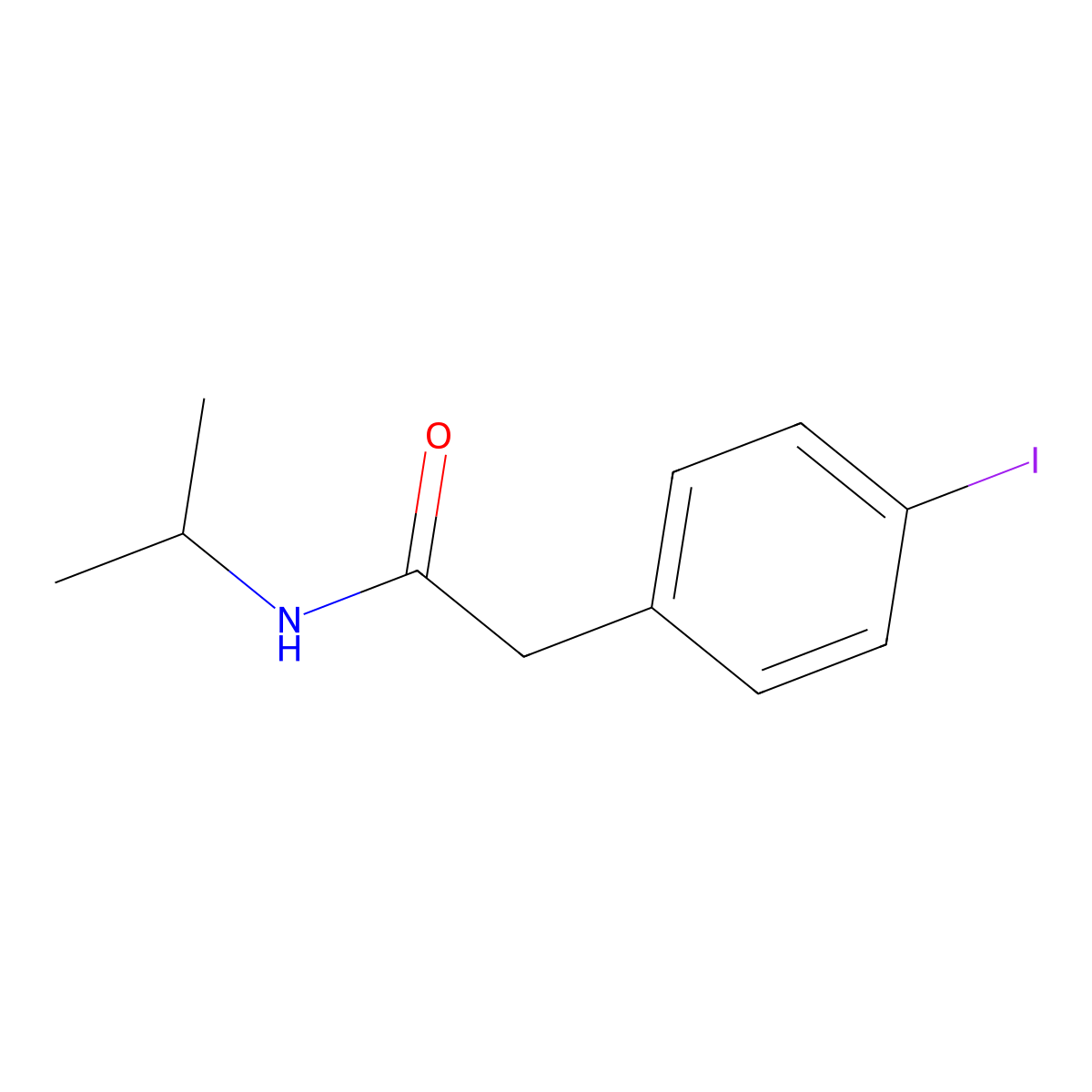 2-(4-Iodophenyl)-N-isopropylacetamide molecular structure, CAS 2366160-68-9
