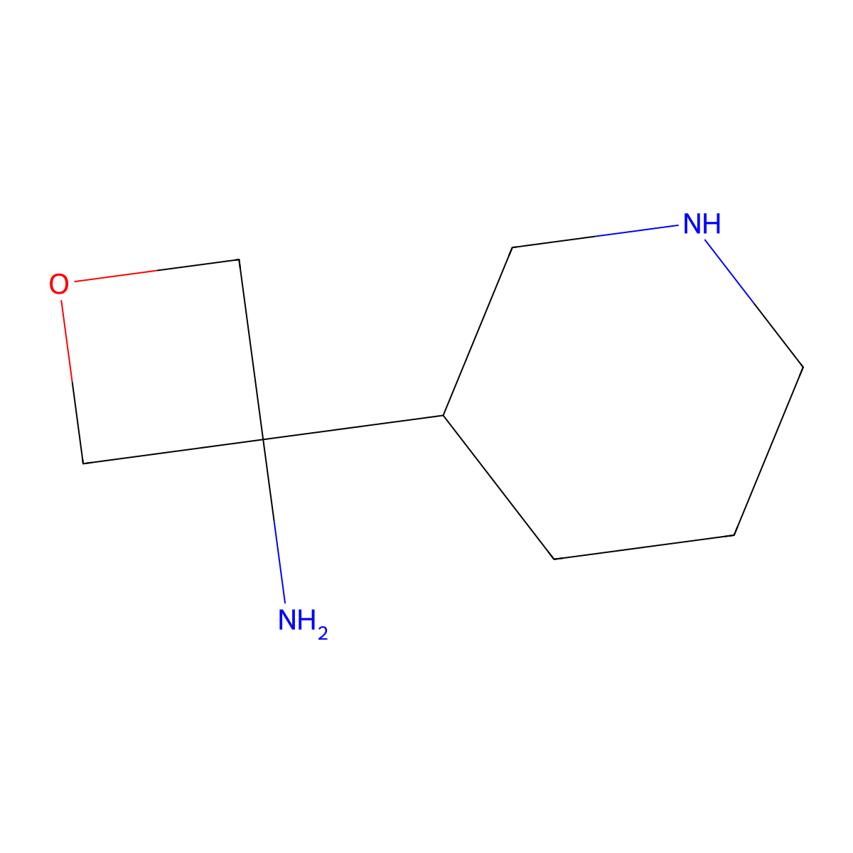 3-(Piperidin-3-yl)oxetan-3-amine molecular structure, CAS 2366179-95-3