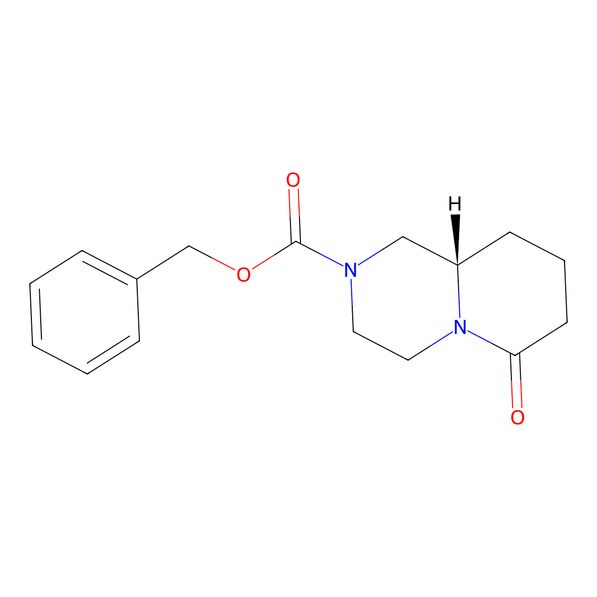 (S)-6-Oxo-octahydro-pyrido[1,2-a]pyrazine-2-carboxylic acid benzyl ester molecular structure, CAS 2366184-44-1