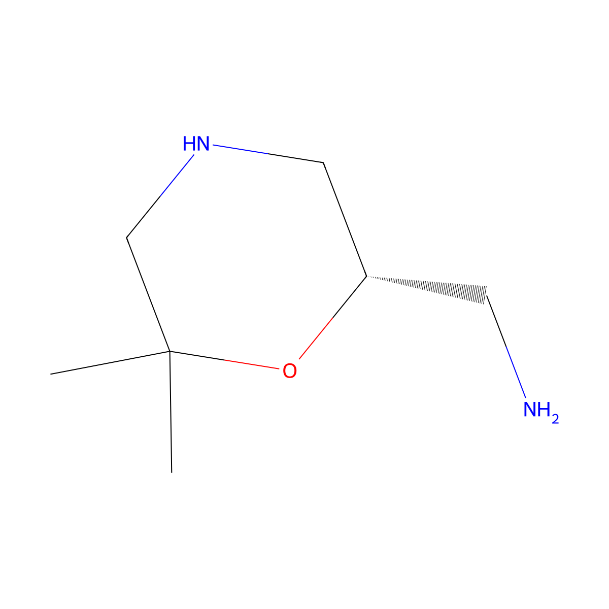 [(2S)-6,6-dimethylmorpholin-2-yl]methanamine molecular structure, CAS 2366184-63-4