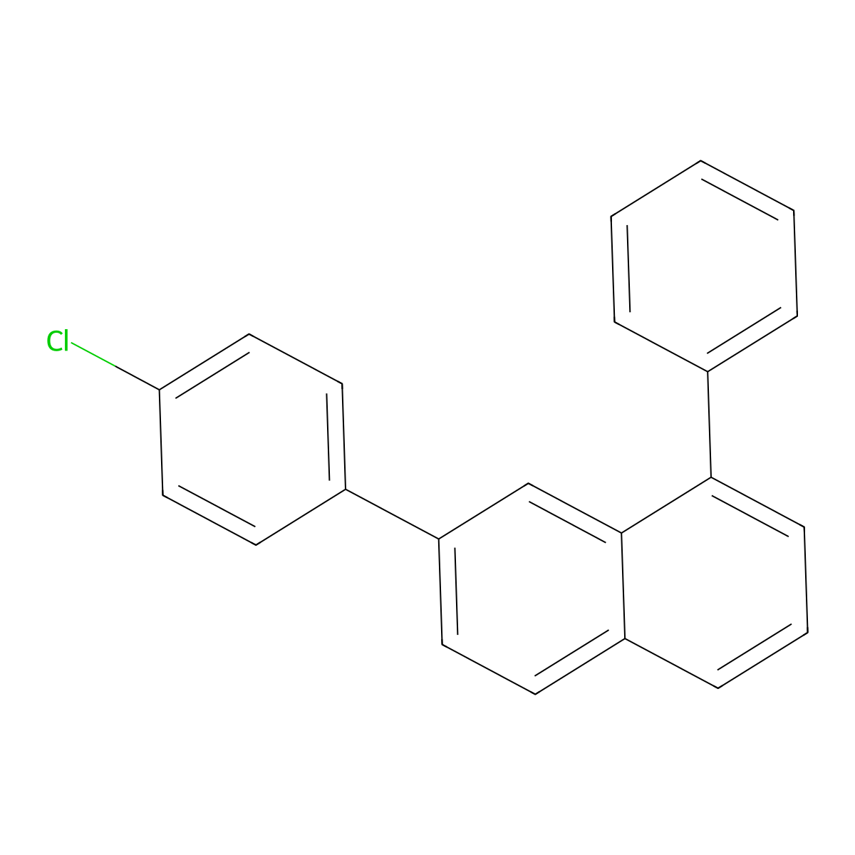 7-(4-Chlorophenyl)-1-phenylnaphthalene molecular structure, CAS 2366209-87-0