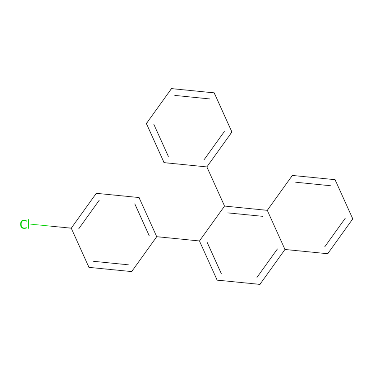 2-(4-Chlorophenyl)-1-phenylnaphthalene molecular structure, CAS 2366210-03-7