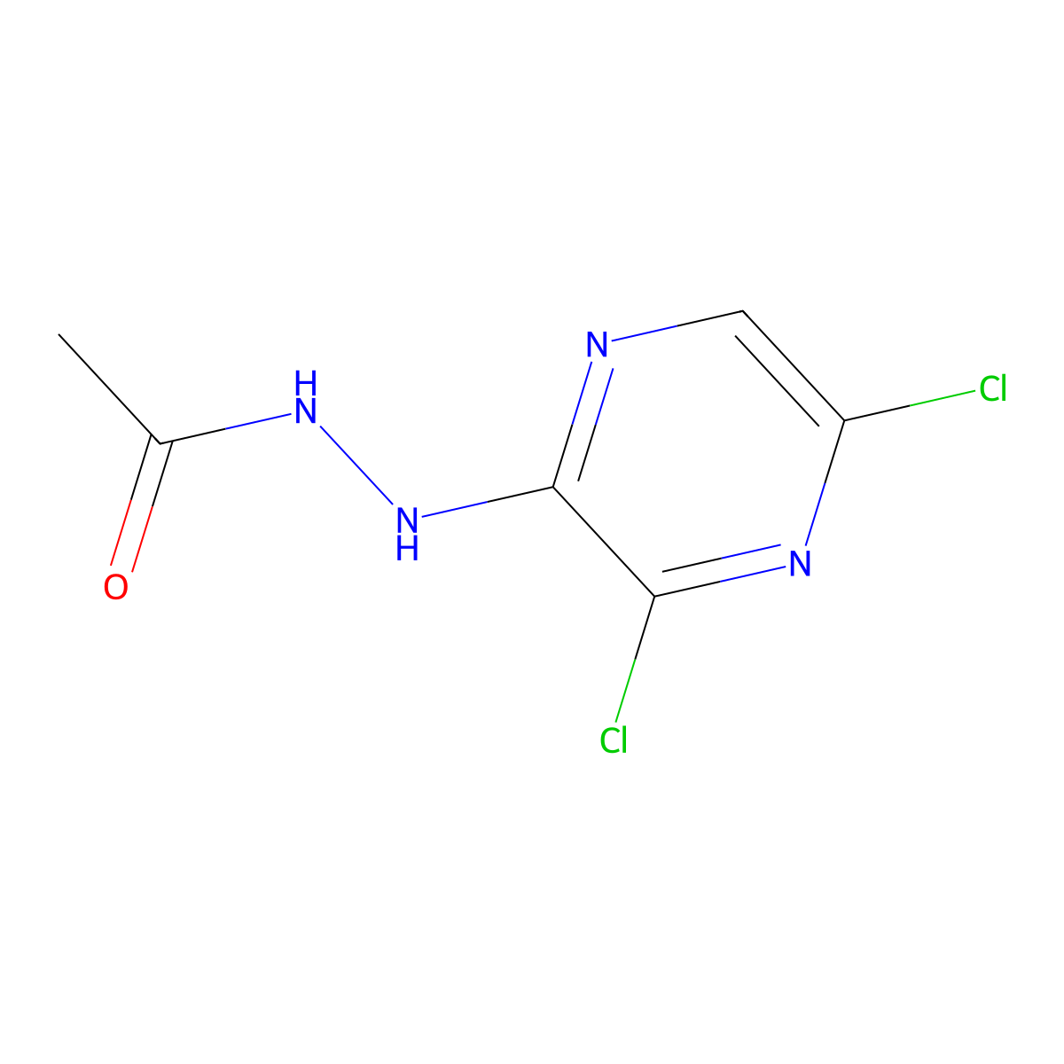 N'-(3,5-dichloropyrazin-2-yl)acetohydrazide molecular structure, CAS 2366229-62-9