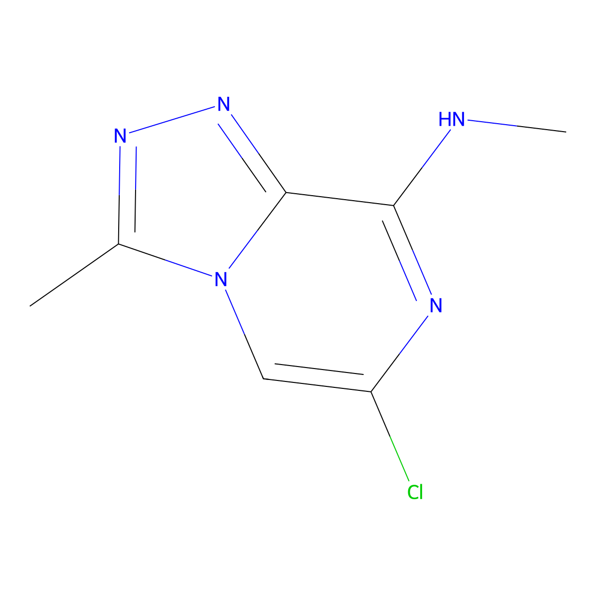 6-Chloro-N,3-dimethyl-1,2,4-triazolo[4,3-a]pyrazin-8-amine molecular structure, CAS 2366229-64-1