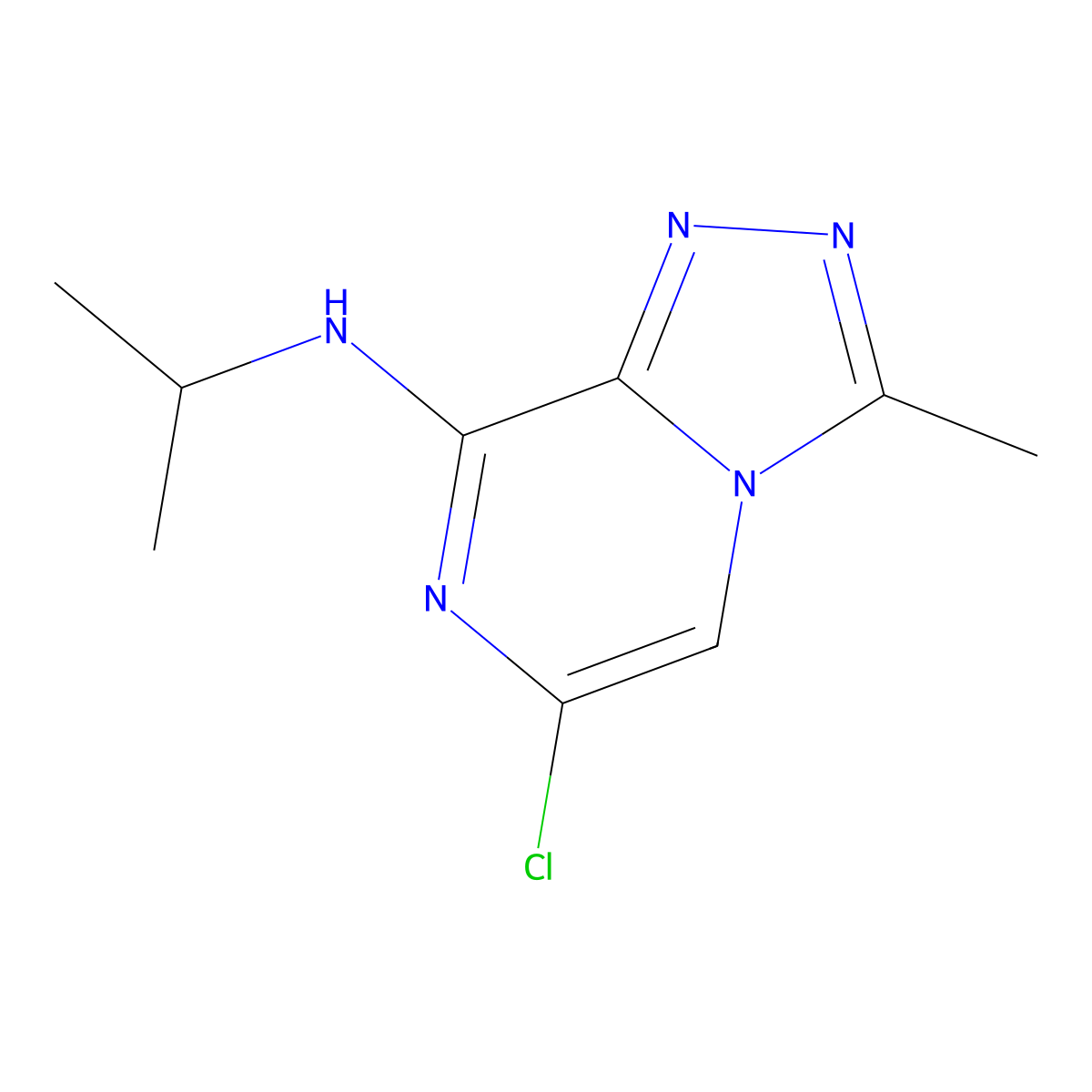 6-chloro-N-isopropyl-3-methyl-[1,2,4]triazolo[4,3-a]pyrazin-8-amine molecular structure, CAS 2366229-65-2
