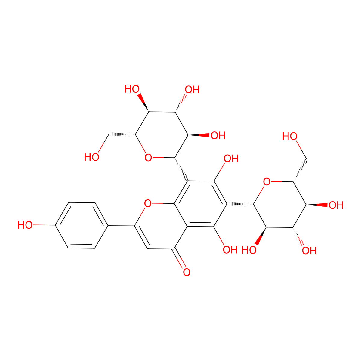 Vicenin-2 molecular structure, CAS 23666-13-9