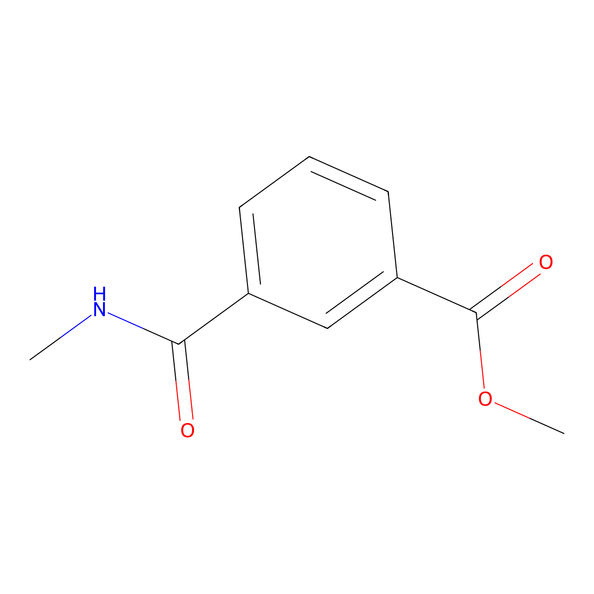 Methyl 3-(methylcarbamoyl)benzoate molecular structure, CAS 23668-00-0