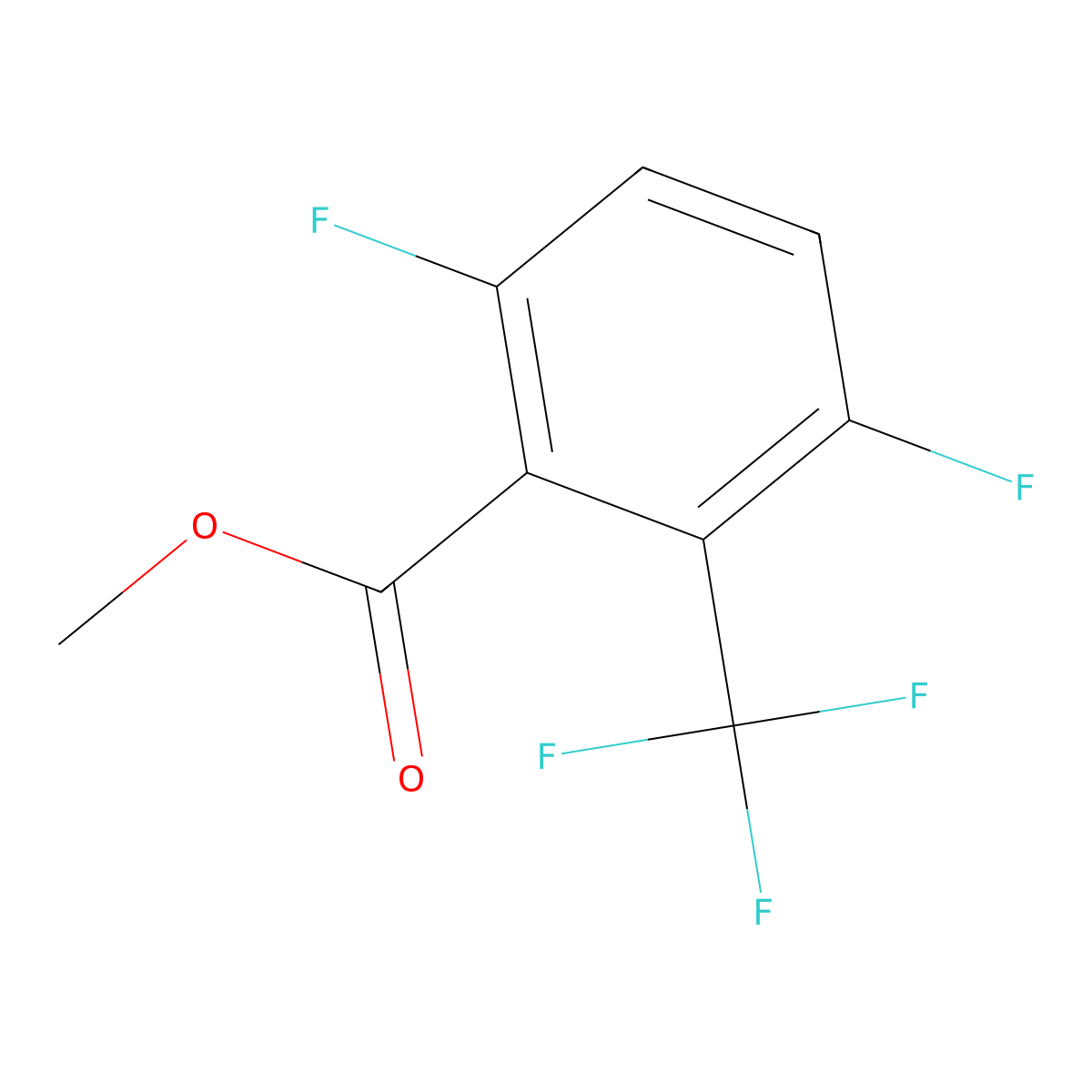 Methyl 3,6-difluoro-2-(trifluoromethyl)benzoate molecular structure, CAS 2366994-08-1