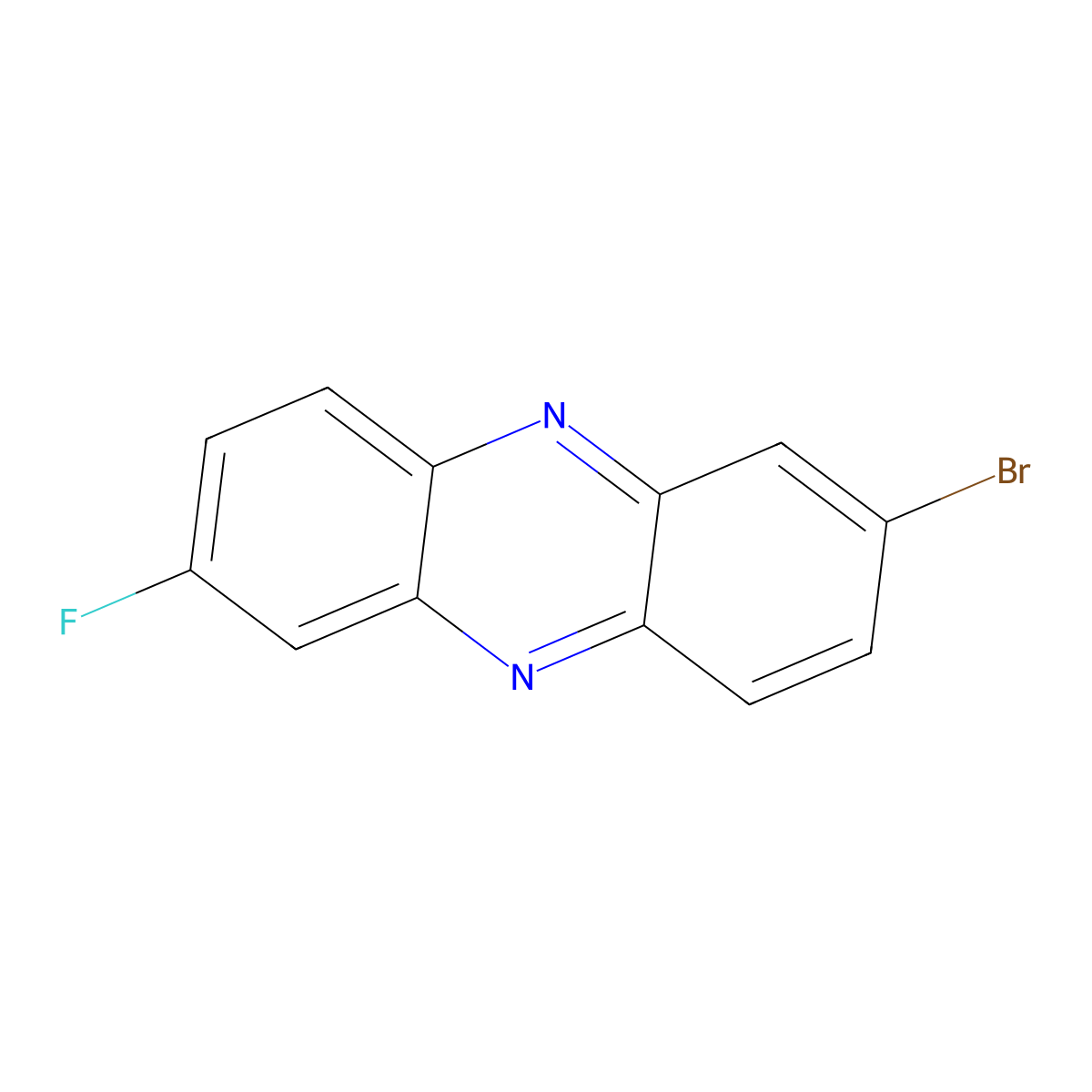 2-Bromo-7-fluorophenazine molecular structure, CAS 2366994-10-5