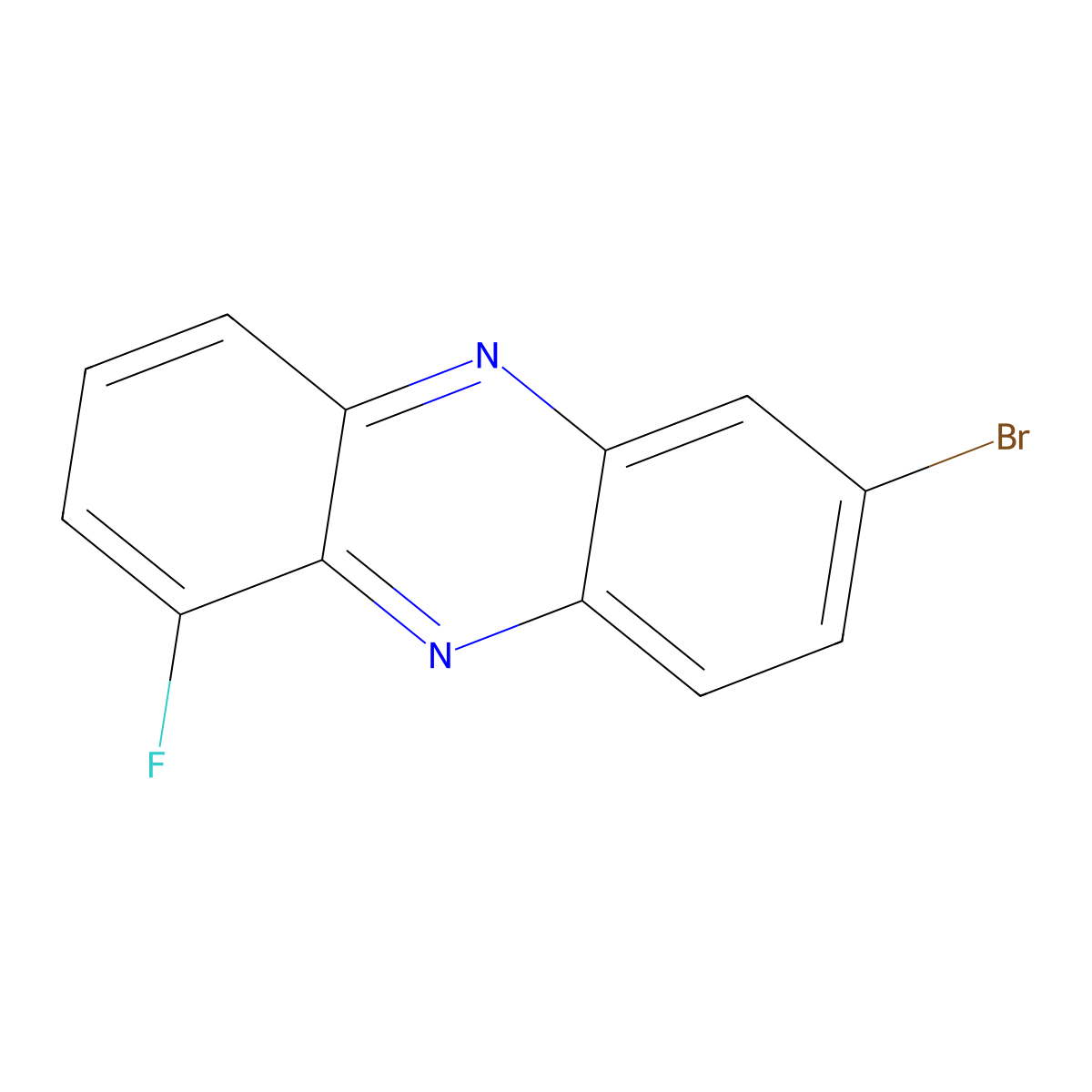 7-Bromo-1-fluorophenazine molecular structure, CAS 2366994-18-3