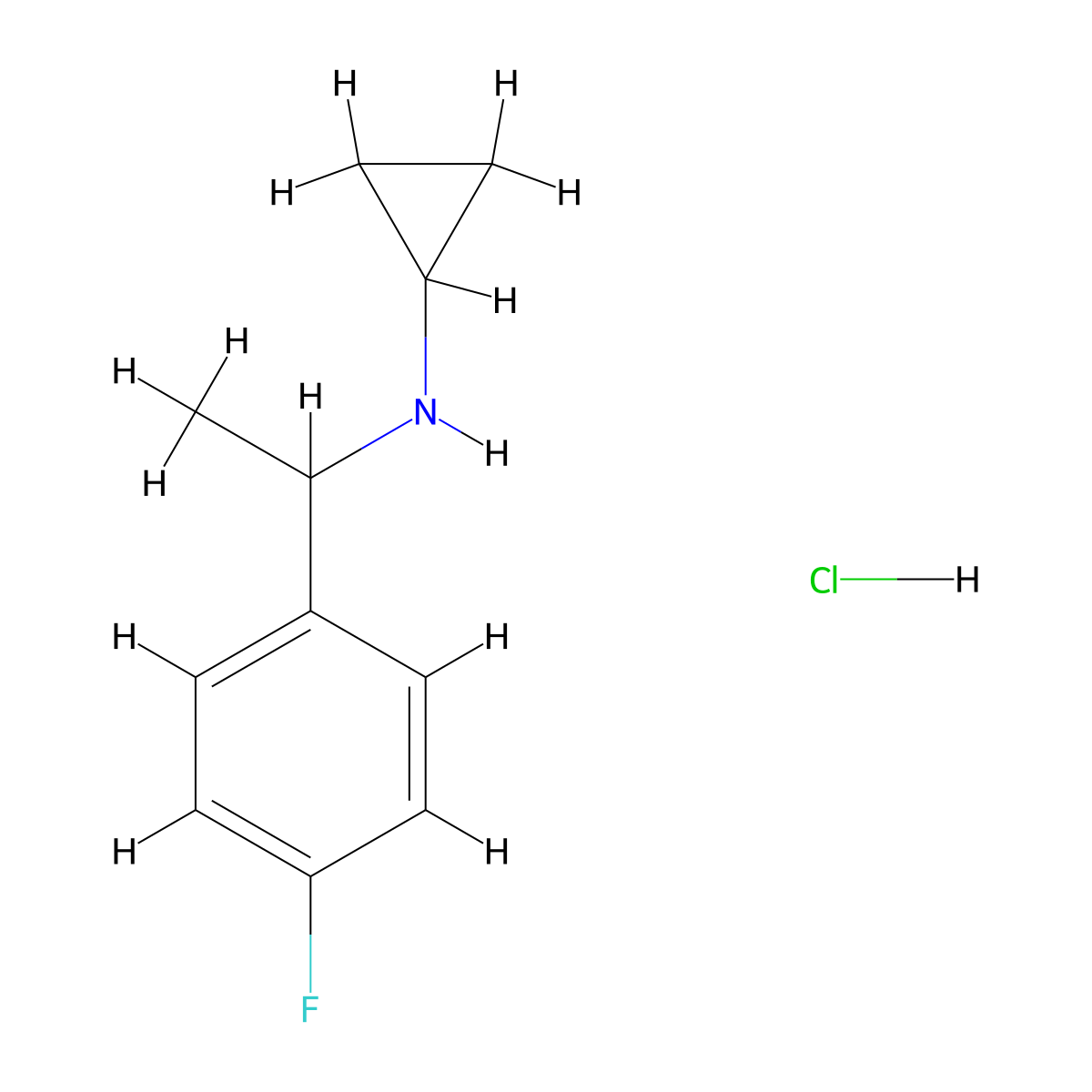 N-(1-(4-Fluorophenyl)ethyl)cyclopropanamine hydrochloride molecular structure, CAS 2366994-30-9