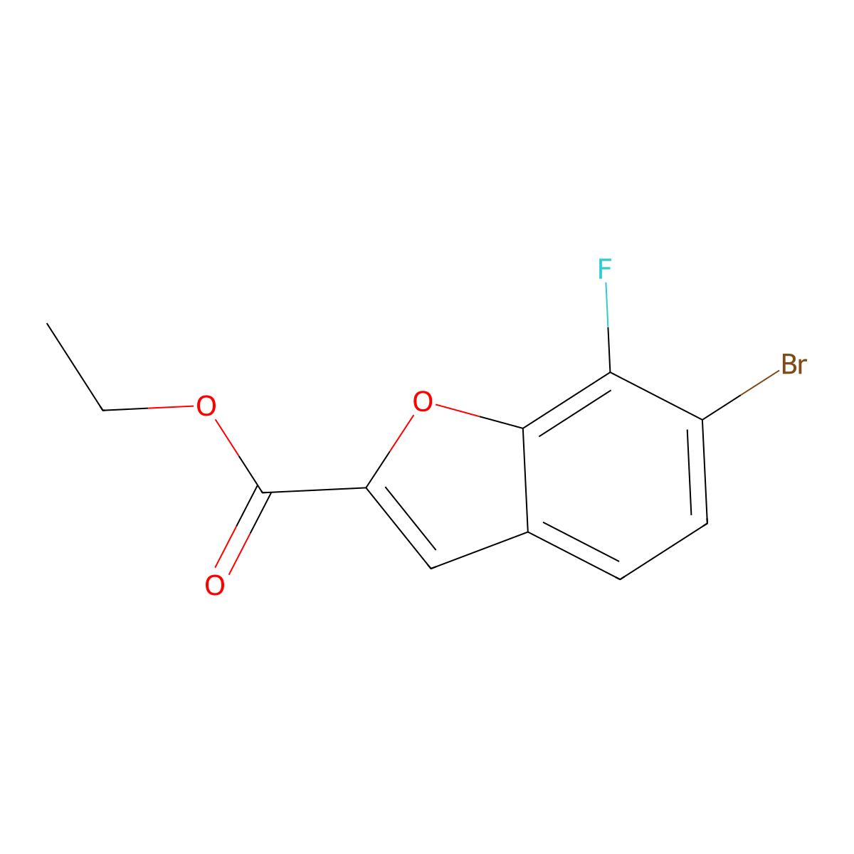 Ethyl 6-bromo-7-fluorobenzo[b]furan-2-carboxylate molecular structure, CAS 2366994-40-1