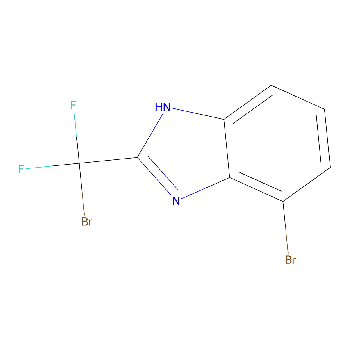 4-Bromo-2-[bromo(difluoro)methyl]-1H-benzimidazole molecular structure, CAS 2366994-44-5