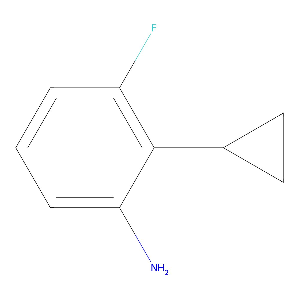 2-Cyclopropyl-3-fluoroaniline molecular structure, CAS 2366994-64-9