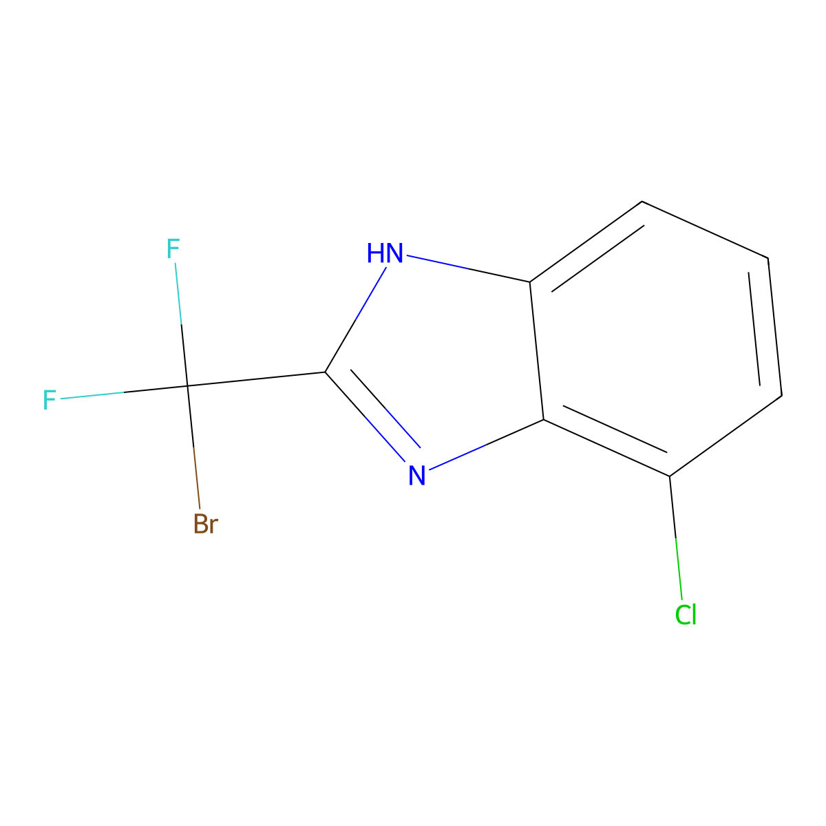 2-[Bromo(difluoro)methyl]-4-chloro-1H-benzimidazole molecular structure, CAS 2366994-65-0
