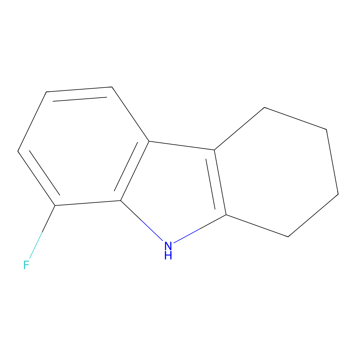 8-fluoro-2,3,4,9-tetrahydro-1H-carbazole molecular structure, CAS 2367-15-9