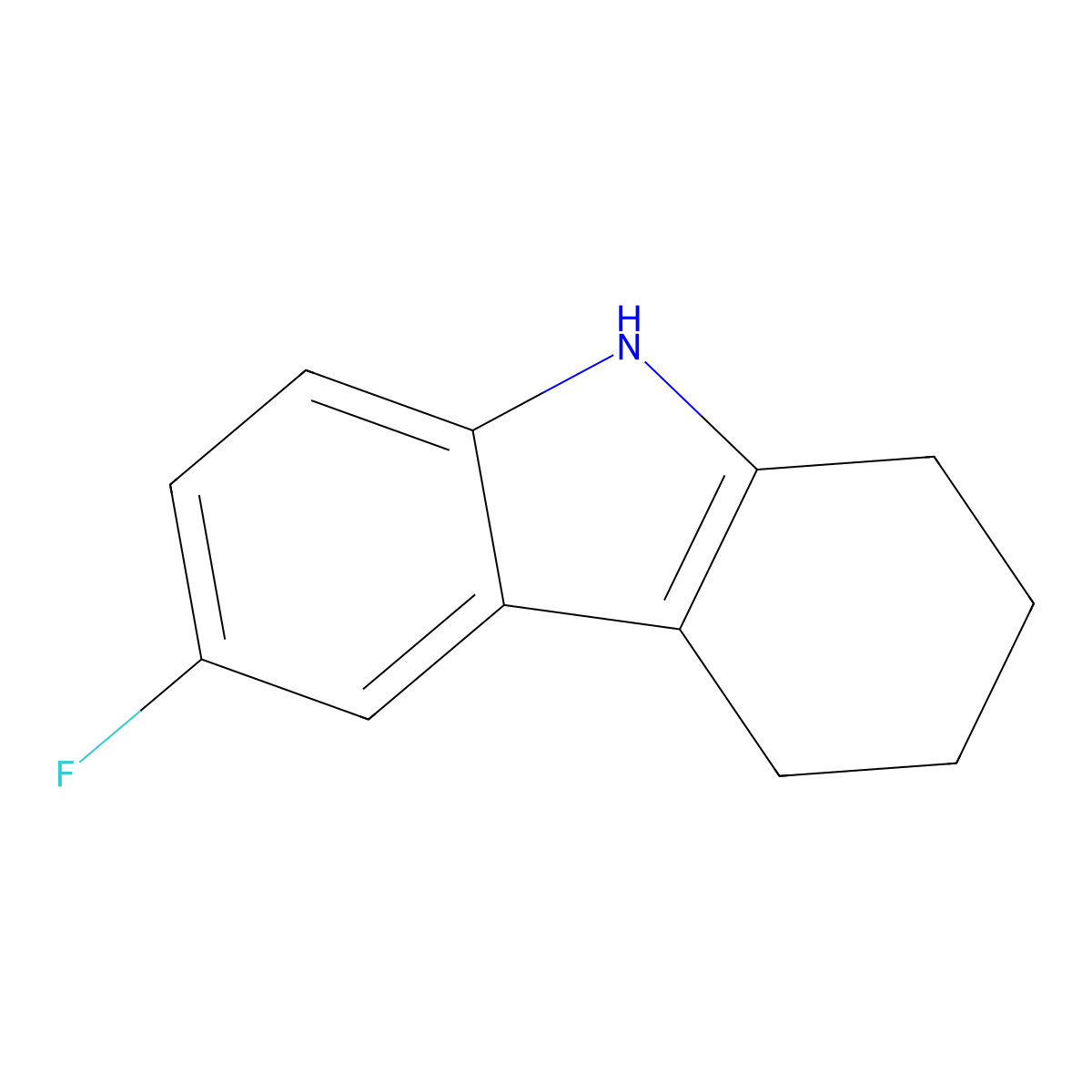 6-fluoro-2,3,4,9-tetrahydro-1H-carbazole molecular structure, CAS 2367-17-1