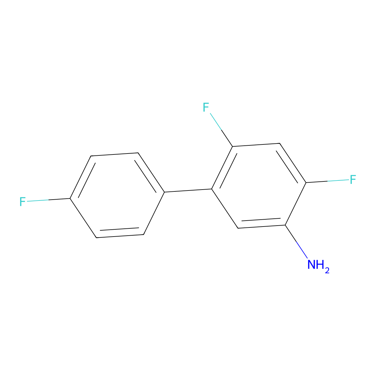 4,4',6-Trifluoro-[1,1'-biphenyl]-3-amine molecular structure, CAS 2367-24-0