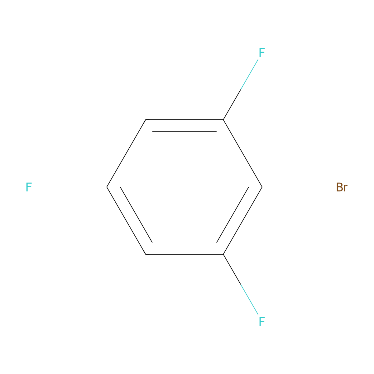 1-Bromo-2,4,6-trifluorobenzene molecular structure, CAS 2367-76-2