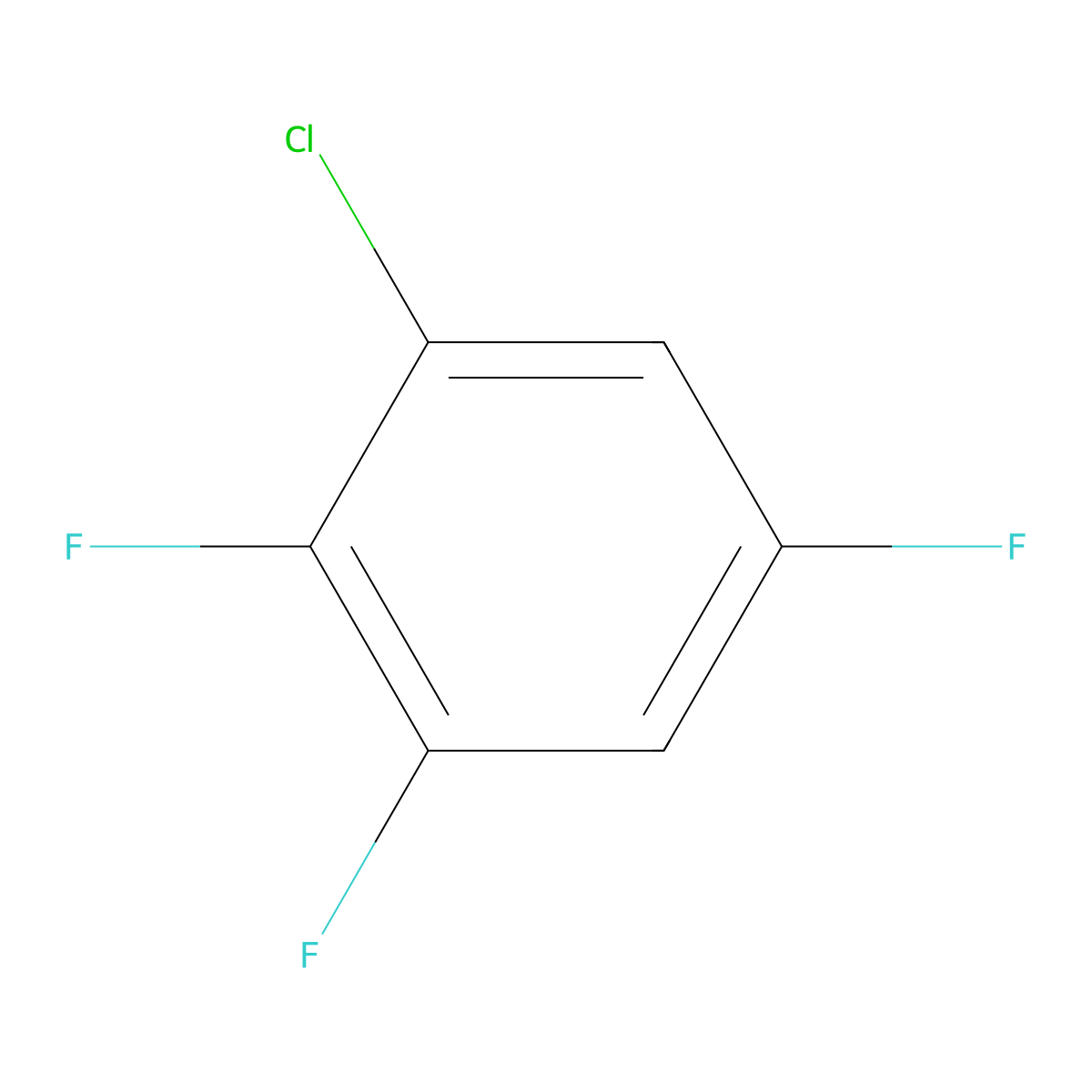 1-Chloro-2,3,5-trifluorobenzene molecular structure, CAS 2367-77-3