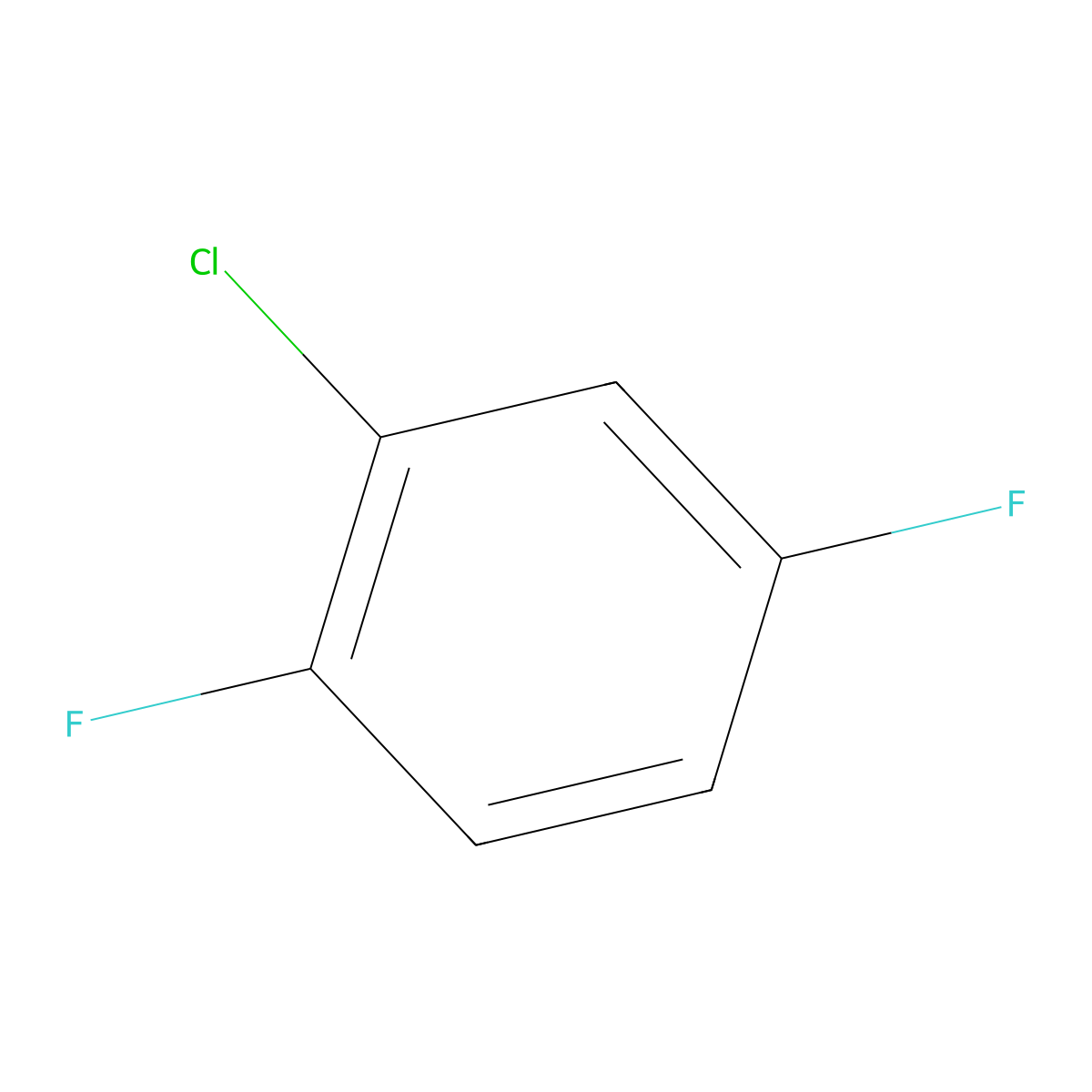 1-Chloro-2,5-difluorobenzene molecular structure, CAS 2367-91-1