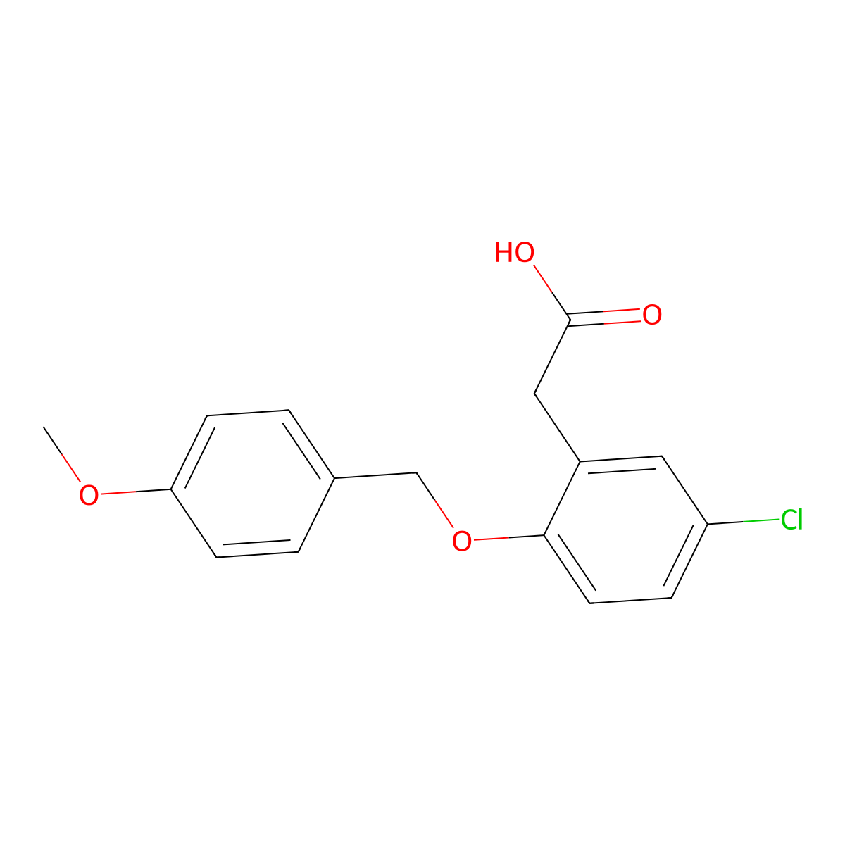 2-(5-Chloro-2-((4-methoxybenzyl)oxy)phenyl)acetic acid molecular structure, CAS 2367002-58-0
