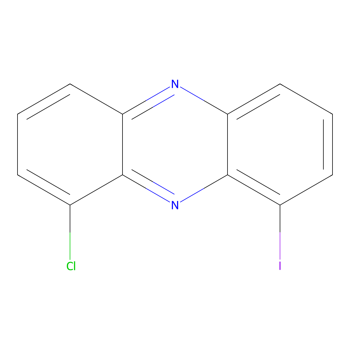 1-Chloro-9-iodo-phenazine molecular structure, CAS 2367002-82-0