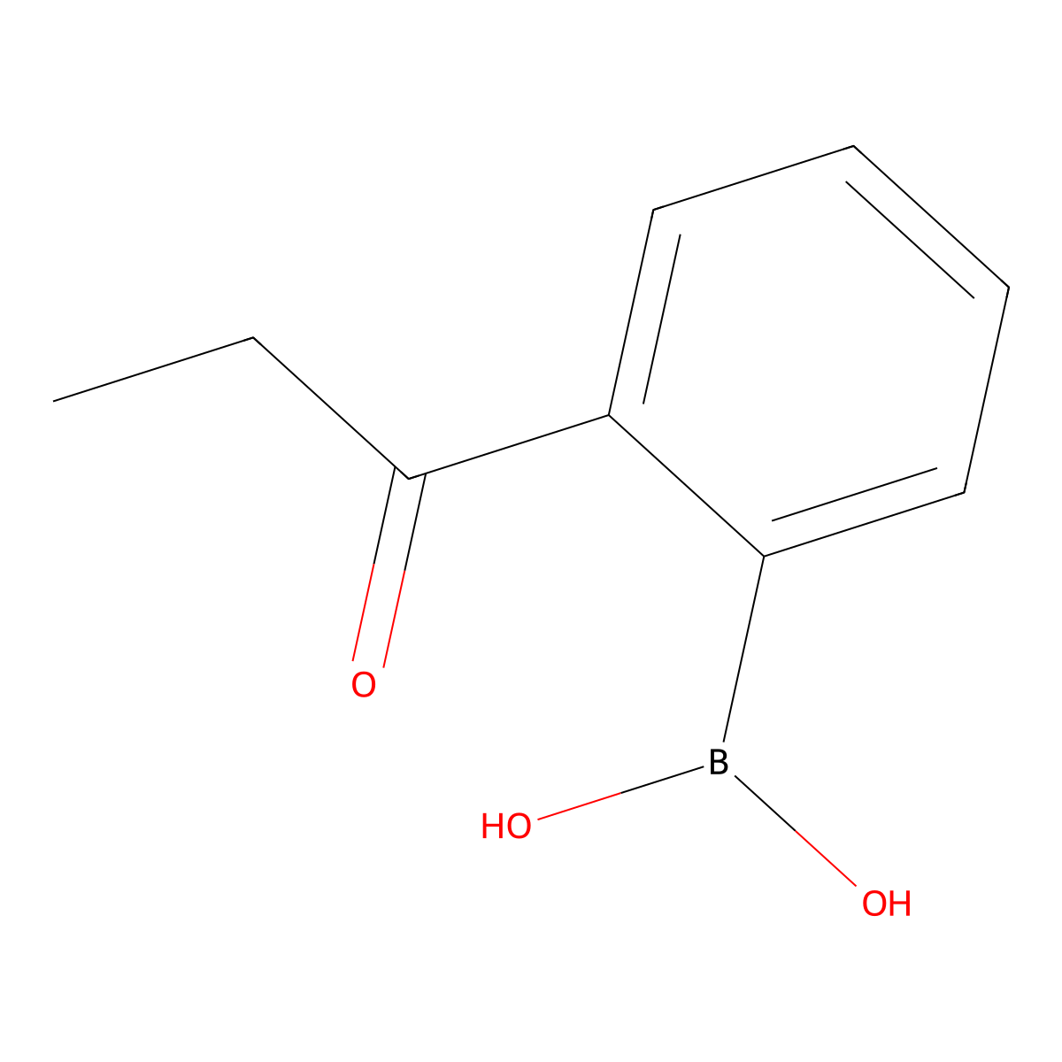 (2-Propanoylphenyl)boronic acid molecular structure, CAS 2367024-94-8