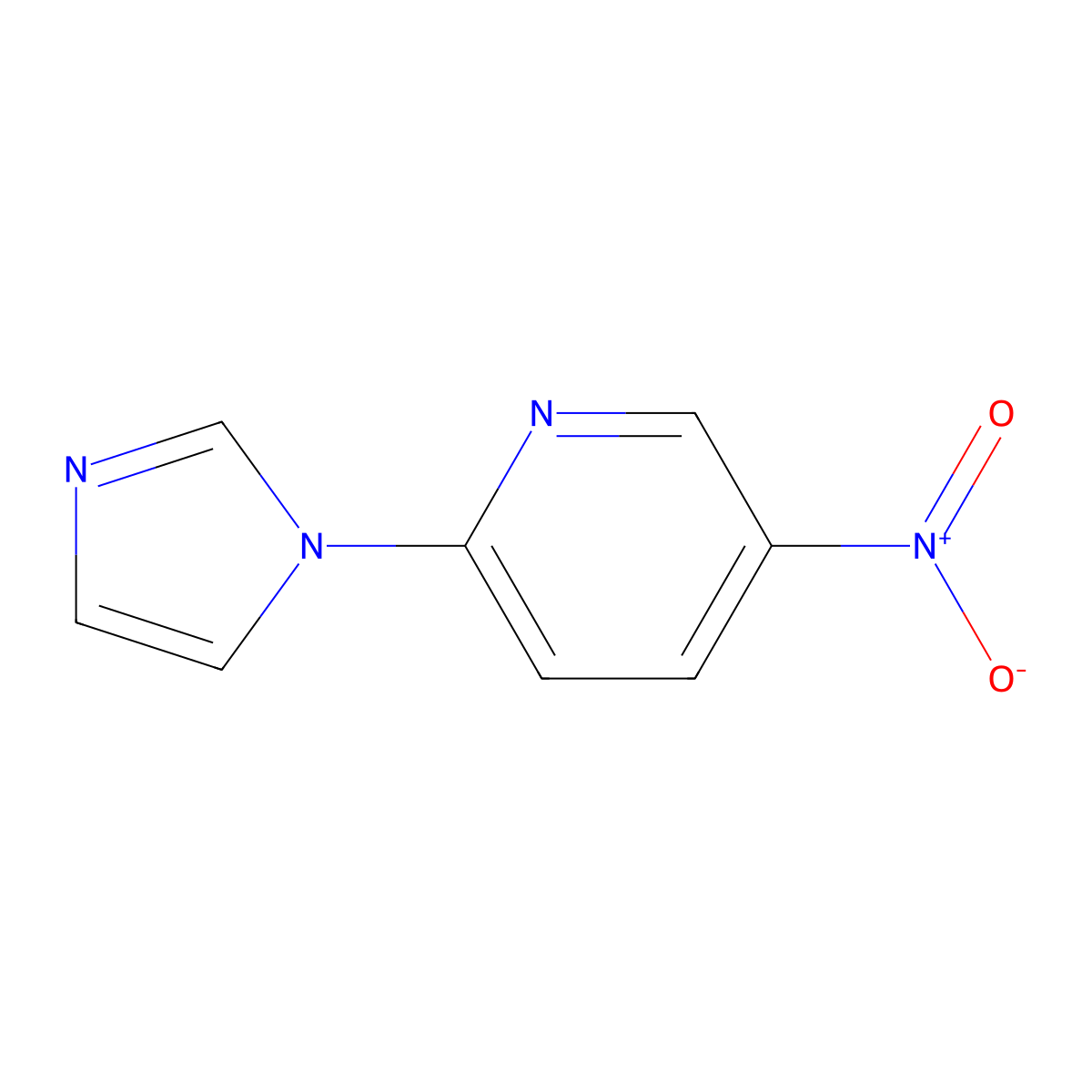 2-(1H-imidazol-1-yl)-5-nitropyridine molecular structure, CAS 23671-36-5