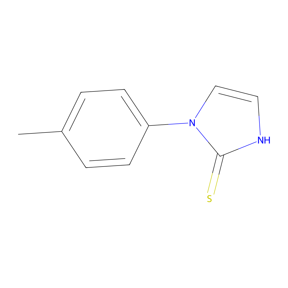 1-(4-methylphenyl)-1,3-dihydro-2H-imidazole-2-thione molecular structure, CAS 23671-38-7