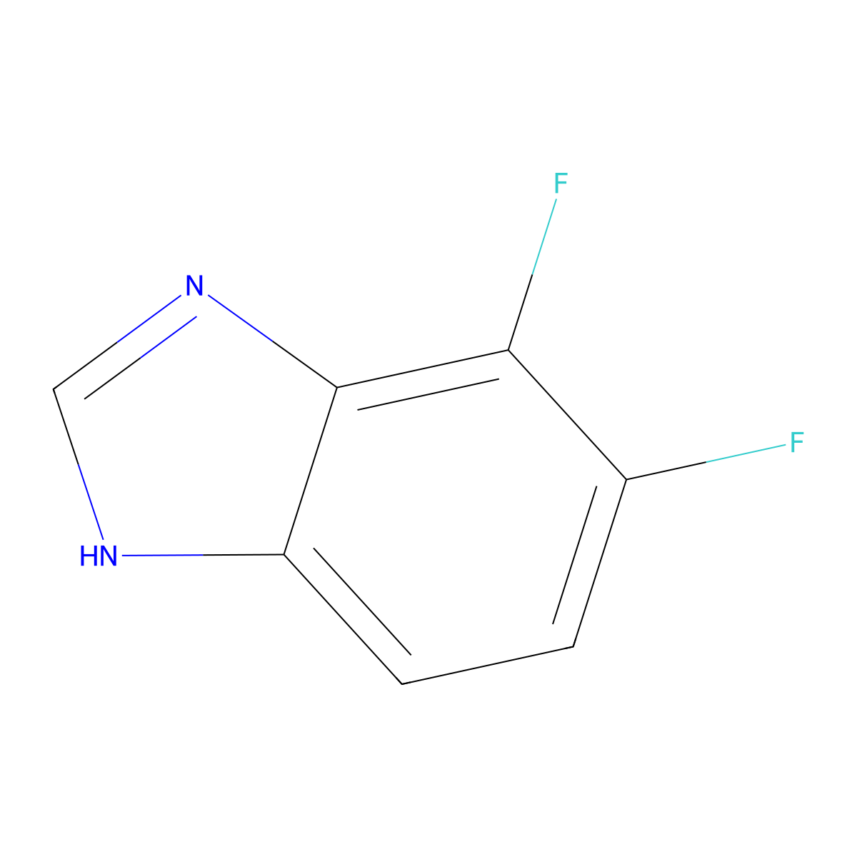 4,5-Difluorobenzimidazole molecular structure, CAS 236736-21-3