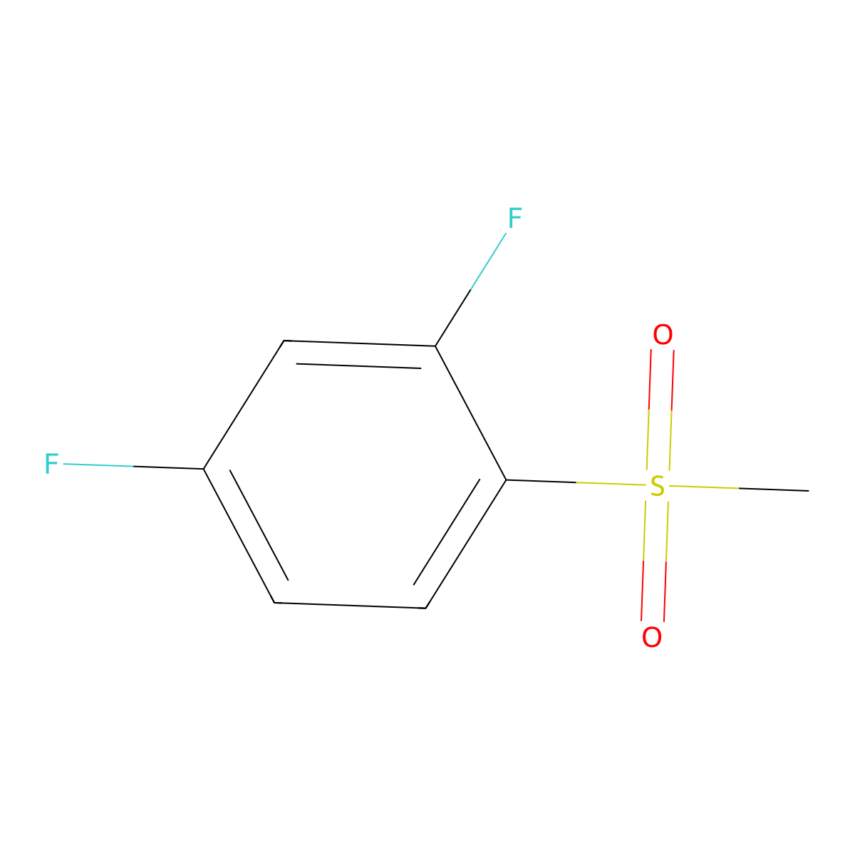 2,4-Difluoro-1-(methylsulfonyl)benzene molecular structure, CAS 236739-02-9
