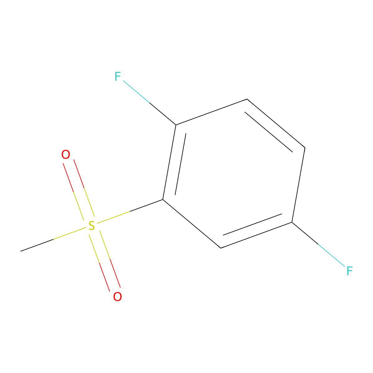 1,4-Difluoro-2-(methylsulfonyl)benzene molecular structure, CAS 236739-03-0