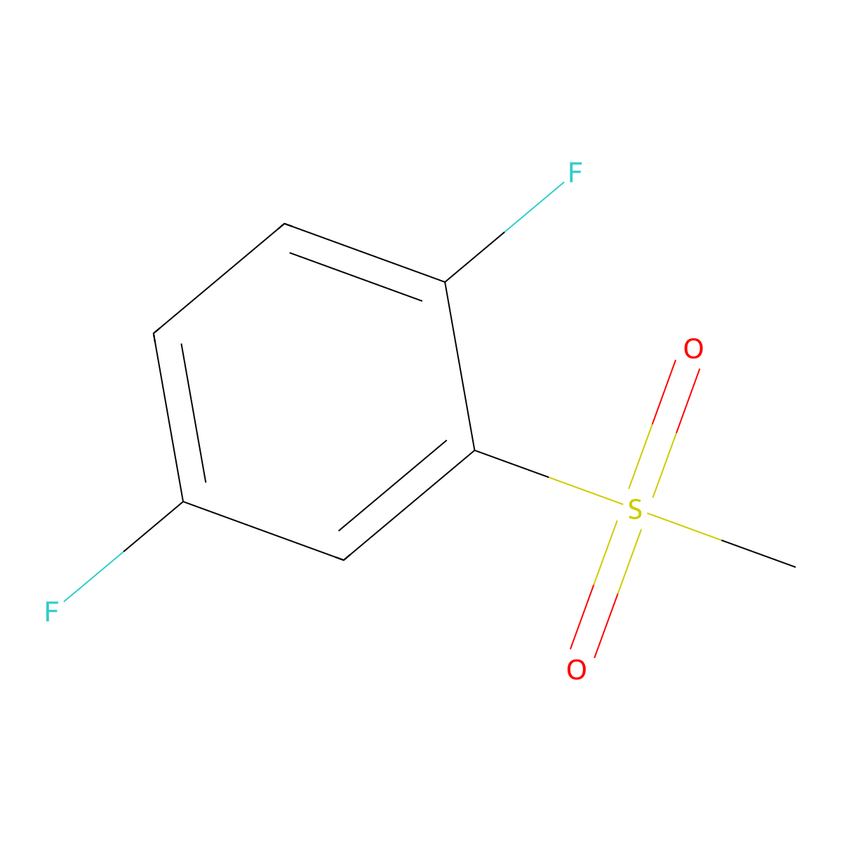 1,4-Difluoro-2-(methylsulfonyl)benzene molecular structure, CAS 236739-03-0