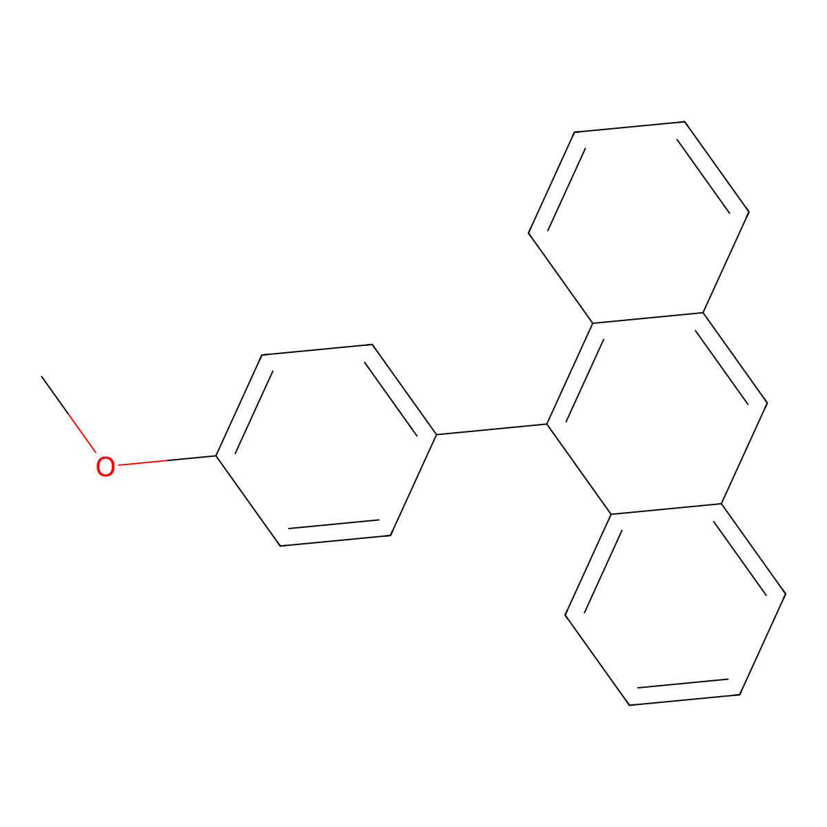 9-(4-Methoxyphenyl)anthracene molecular structure, CAS 23674-15-9