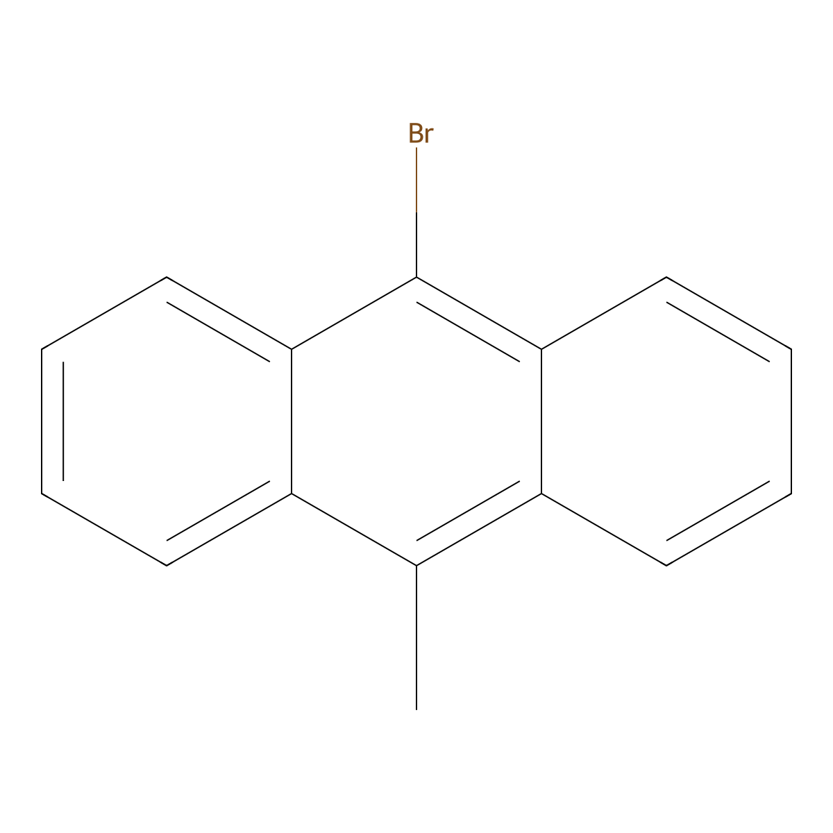 9-Bromo-10-methylanthracene molecular structure, CAS 23674-17-1