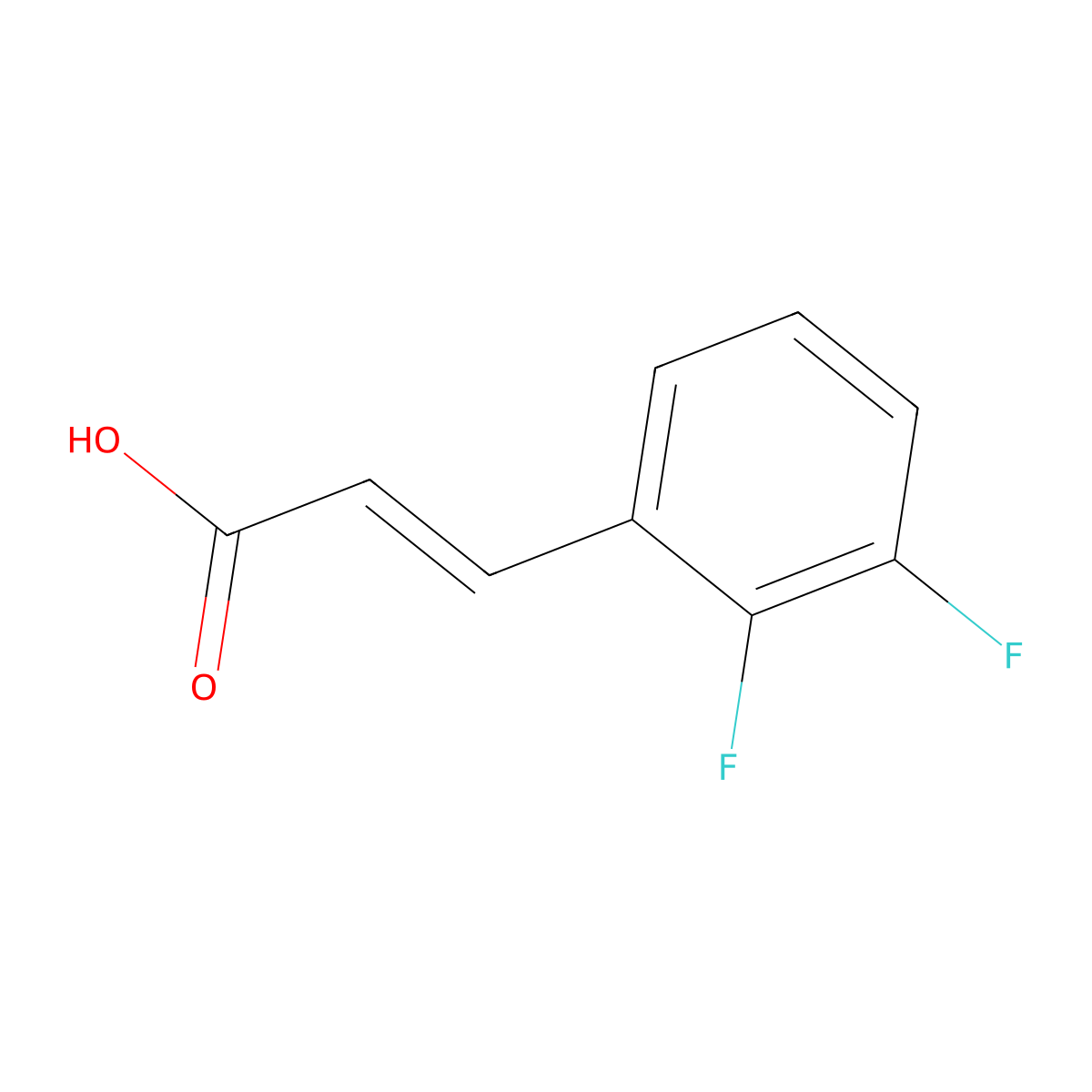 (2E)-3-(2,3-difluorophenyl)prop-2-enoic acid molecular structure, CAS 236746-13-7