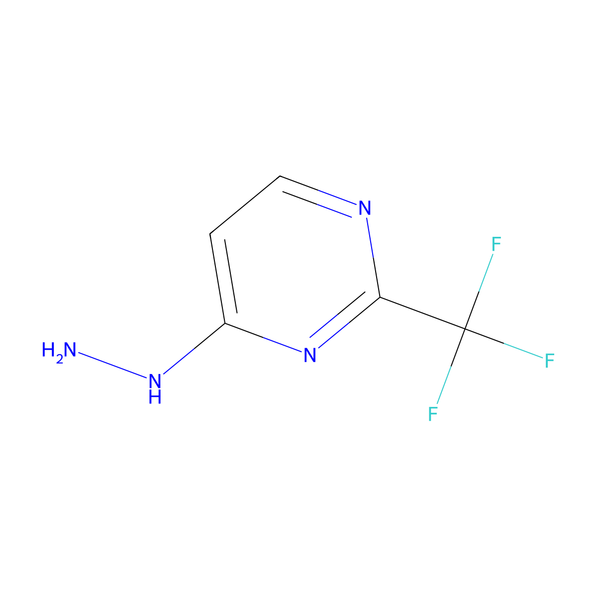 4-Hydrazinyl-2-(trifluoromethyl)pyrimidine molecular structure, CAS 236746-88-6