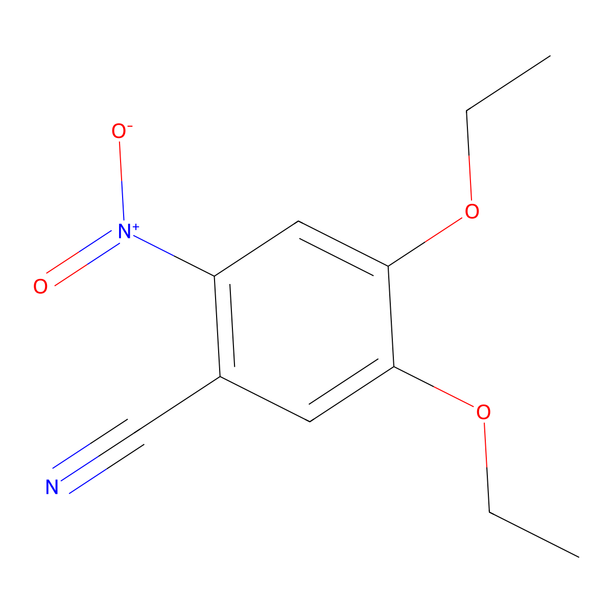 4,5-Diethoxy-2-nitrobenzonitrile molecular structure, CAS 236750-63-3