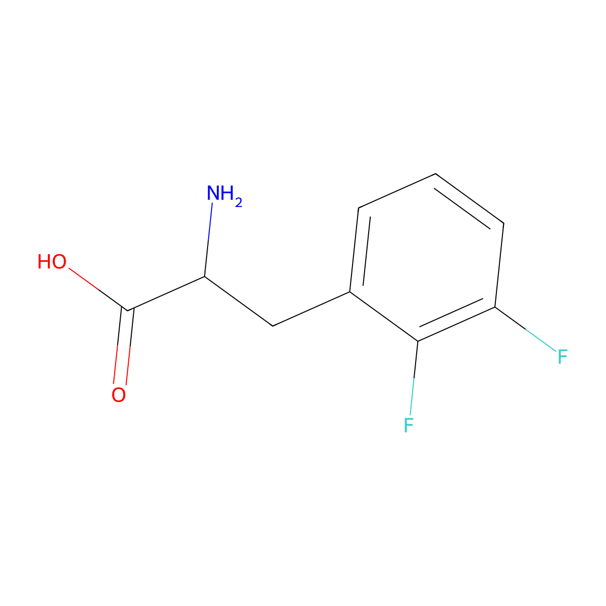 2,3-Difluorophenylalanine molecular structure, CAS 236754-62-4